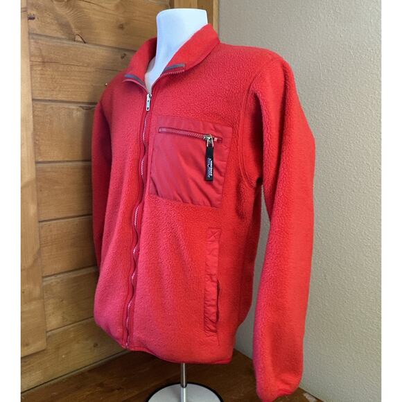 Vintage Patagonia Small retro pile full zip fleece jacket Red made in USA - Picture 3 of 8